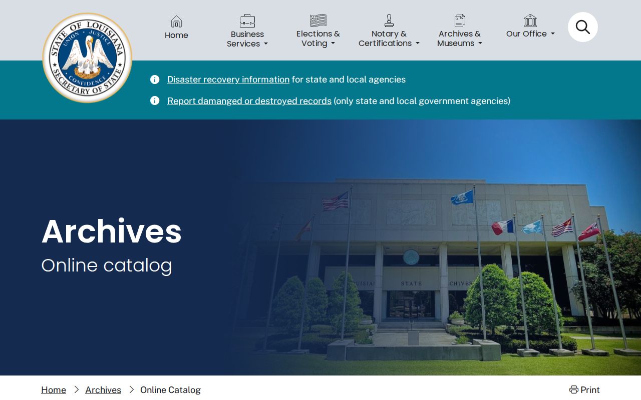 Louisiana State Archives catalog for old East Carroll Parish booking records