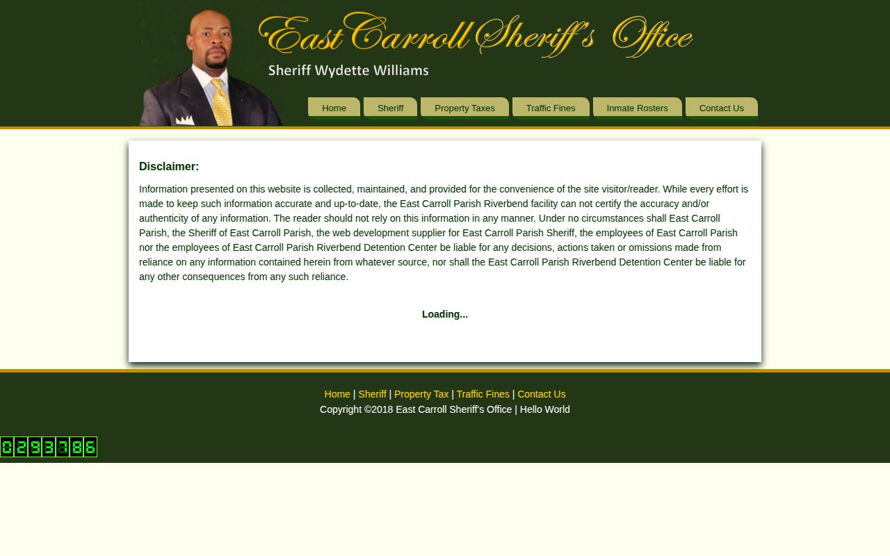 East Carroll Parish Riverbend inmate roster search fields